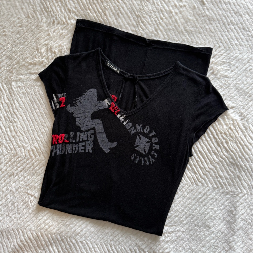 Black Graphic T-Shirt Dress